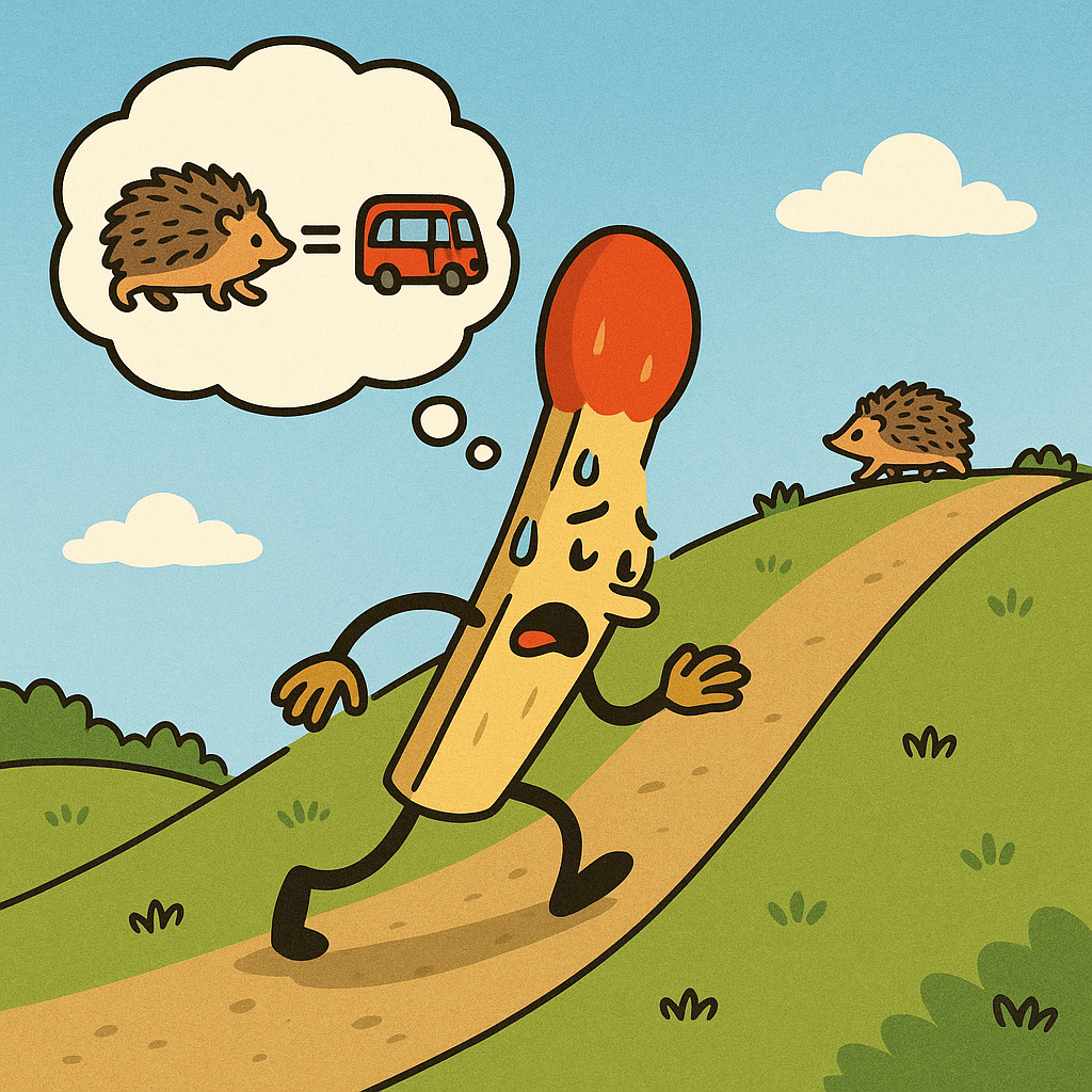 Matchstick joke illustration